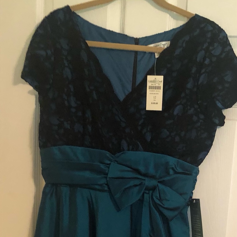 Coldwater Creek lace detail dress with bow
